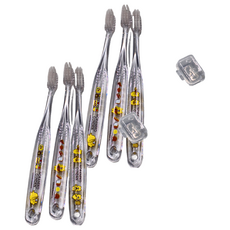 Skater 透明兒童牙刷 適用3-5歲, 野貓軍團 透明, 3支, 2組