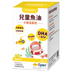 悠活原力 兒童魚油 咀嚼軟膠囊 檸檬口味, 940mg, 30顆, 1罐