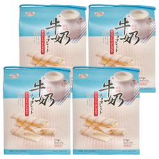 ROYAL FAMILY 皇族 手提法式薄脆餅, 台灣牛奶巧克力口味, 180g, 4盒