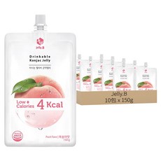 JELLY.B 低卡蒟蒻果凍 水蜜桃口味, 150g, 10包