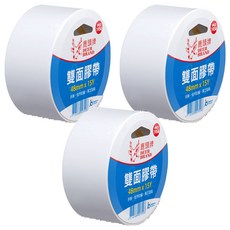 DEER BRAND 鹿頭牌 薄型手撕雙面膠帶 DFS3 48mm x 15Y, 透明色, 3捲