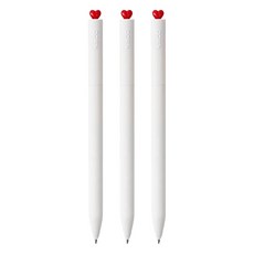 kaco Alpha Heart Ver 2 中性筆 0.5mm, 白色, 3個