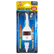 WeiTien 威電 過載斷電中繼線組, 1.8M(6呎) 125VAC 15A MAX 1,650W, CK2111, 1個