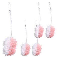 魔縐 極緻沐浴刷, 5個, 1個裝, 粉色 + 白色