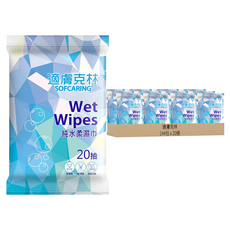 適膚克林 純水濕巾 隨身包, 1入, 144包