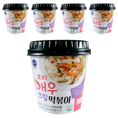 BADABON 韓式辣炒年糕 奶油白醬鮮蝦風味, 5入, 118g