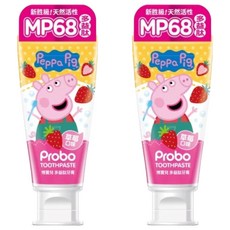 Probo 博寶兒 佩佩豬多益肽草莓口味牙膏, 80g, 2條