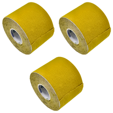 ALL-ROUNDED 全展 醫療用黏性膠帶及黏性繃帶 未滅菌 全能貼 運動肌貼 5cm x 5m 黃色, 3個