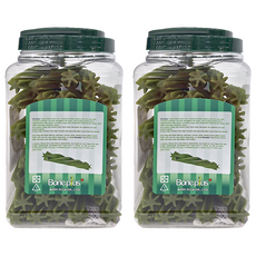 Boneplus 超效螺旋六星潔牙棒 犬用 L, 玉米澱粉, 1kg, 2罐