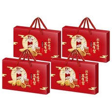 新竹福源 花生醬綜合餅乾禮盒 372g, 花生醬夾心餅8入 + 水滴蛋捲8入 + 花生醬有餡蛋捲4入 + 花生醬米棒10入, 4盒