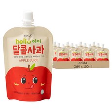 aolda Hello Baby 甜蘋果汁, 100ml, 20包