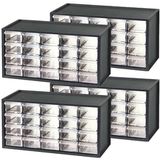 livinbox 零件箱 A9-520, 小幫手零件分類箱(20抽), 黑色, 4個