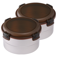 Hi CHEF 掌廚 可樂膳 316不鏽鋼保鮮盒 圓型 700ml, 容器 + 蓋子, 2個