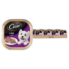 Cesar 西莎 精緻餐盒 小羊肉 口味, 24罐 Set, 優質鮮肉製成, 均衡營養, 低熱量配方, 100g