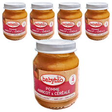 babybio 生機米泥, 鮮果, 130g, 5罐