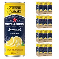 SANPELLEGRINO 聖沛黎洛 氣泡水果飲料 檸檬口味, 330ml, 24個