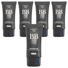 LAIKOU萊蔻 多效修護隔離BB霜 遮瑕保濕提亮膚色 打造自然健康美肌, 深膚色, 50g, 5條