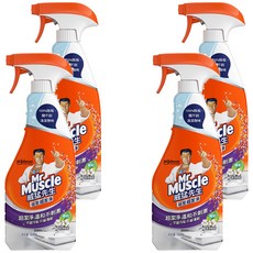 Mr Muscle 威猛先生 浴室全效清潔劑噴槍瓶 500g, 100%除垢, 溫和不刺激, 4瓶