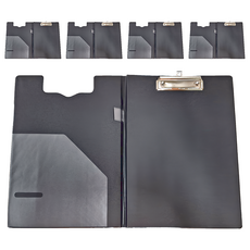 珠友文化 掛勾式丹麥夾A4 附筆插, 黑色, 5個