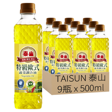 泰山 特級歐式蔬菜調合油, 500ml, 9瓶