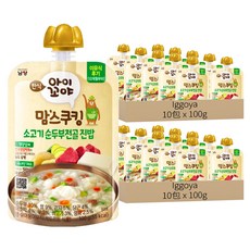 Iggoya 南陽林貝兒 寶寶粥, HACCP認證, 嬰幼兒專用, 韓國產牛肉豆腐寶寶粥, 嫩豆腐湯飯口味, 100g, 20包