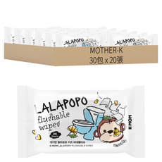 MOTHER-K LALAPOPO 金盞花可沖式濕紙巾, 45g, 1入, 30包