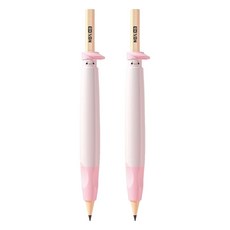 NBX 按動式握筆矯姿器/兒童握筆姿勢糾正器/握筆器, 粉色, 2組