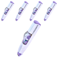 PLUS 普樂士 智慧型滾輪修正帶 WH-605, 5mmx6M, One-Touch換帶設計, 紫色, 5個