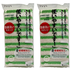 Masterclean日式竹纖維洗碗巾 吸水性強 不傷餐具 輕鬆去除油污 廚房清潔好幫手, 3個, 2包