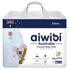 aiwibi 愛薇彼 零觸感瞬吸褲型紙尿褲 9~14kg, L, 44片
