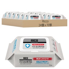 RICO Baby 手部消毒濕紙巾 掀蓋式, 1入, 24包