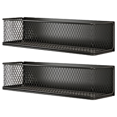 小麥購物 磁吸置物架 大款, 黑色, 2個