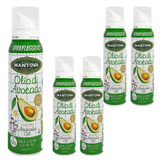 MANTOVA 酪梨油噴霧, 100%純酪梨油, 無麩質, 兒童適用, 100ml, 5瓶