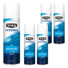 Schick 舒適牌 水次元刮鬍露 保濕型, 含維生素E和Pro B5, 198g, 5瓶
