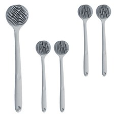 efactory Judy N 雙面柔軟矽膠沐浴刷, 5個, 1入, 灰色