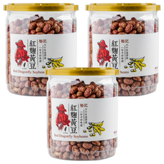 松記 紅麴黃豆 Red Dragonfly Soybeans, 220g, 3罐