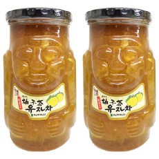 韓味不二 濟州柚子茶 果醬, 1kg, 1入, 2罐