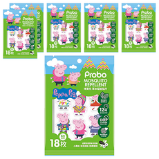 Probo 博寶兒 草本驅蚊貼片, 佩佩豬 6種造型 18枚, 6包