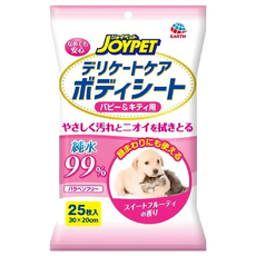 JOYPET 寵倍家 無添加擦拭巾 幼貓幼犬用 99%純水, 25張, 1包