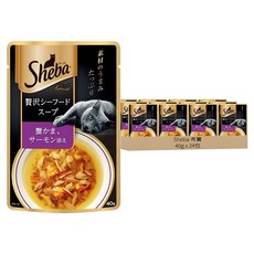 Sheba 希寶 日式鮮饌包 貓副食餐包, 雙鮮高湯 蟹肉 + 鮭魚, 40g, 24包