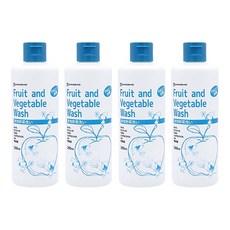 CHINOSHIO 地之鹽社 蔬果清潔劑, 天然油脂製成, 去除水果和蔬菜上的汙垢, PM2.5清潔, 290ml, 4瓶