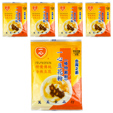 一心 豆花粉 80g/包 - 特優傳統冷熱豆花 植物膠凝固 安心美味, 5包, 80g