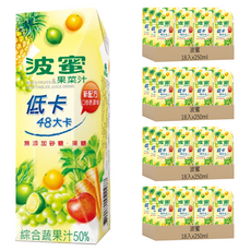 波蜜 低卡果菜汁, 250ml, 72入