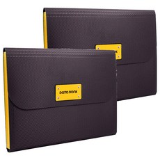 DaTaBanK 三田文具 A4 鉑金12層風琴夾, 黃色, 2個