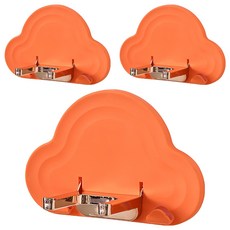 吹風機摺疊收納置物架, 3個, 橙色