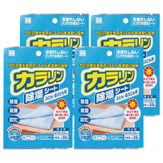 KOKUBO 小久保 可重複使用抽屜鞋櫃衣櫥櫃 防潮除濕袋 除濕包顆粒變色版 坐墊式平面型 除濕脫臭防霉, 30g, 4袋