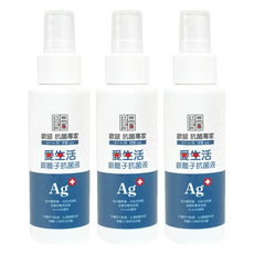 AII-in 歐銀 銀離子抗菌液隨身噴瓶, 有效抑制病毒99.99%, 100ml, 3瓶