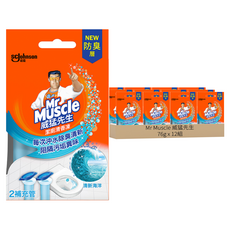 Mr Muscle 威猛先生 潔廁清香凍補充管 清新海洋 12組, 76g