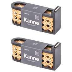 DOIY Kanne 膠帶台, 3.5x4.6x6 cm 竹籐膠合板, 築籐, 2個