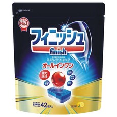 finish 洗碗機專用 紅球強效洗碗清潔錠 42個, 18g, 1包